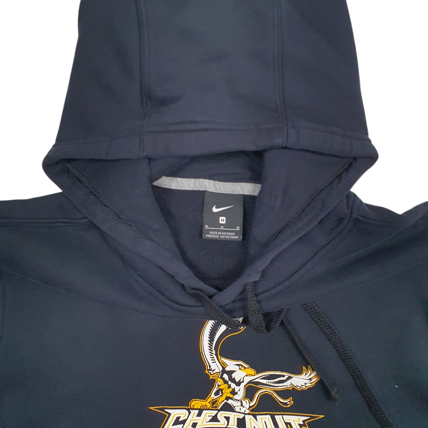 Mens Black Nike Chestnut Hill Soccer Football Spellout Hoodie Jumper