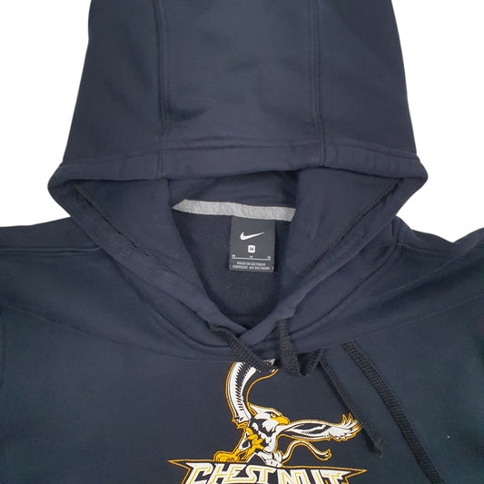 Mens Black Nike Chestnut Hill Soccer Football Spellout Hoodie Jumper