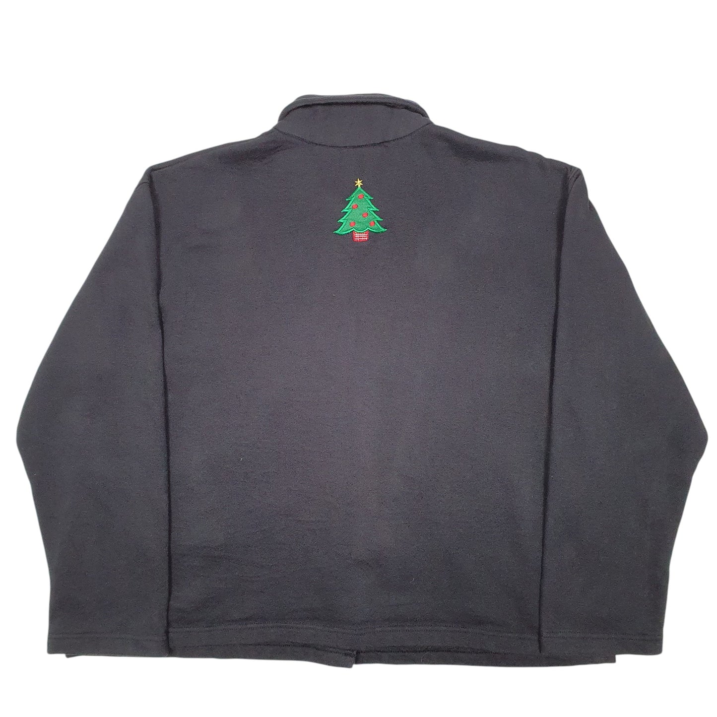 Womens Black Baxter & Wells Christmas Trees Bows Festive Cardigan Jumper