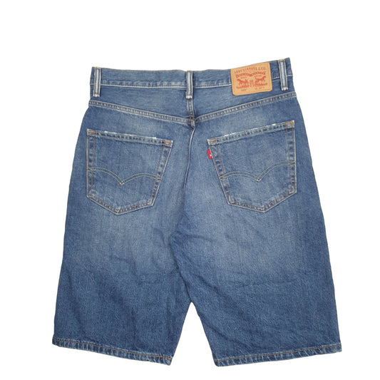 Mens Blue Levis Denim Jeans Jorts 569 Relaxed Denim Shorts