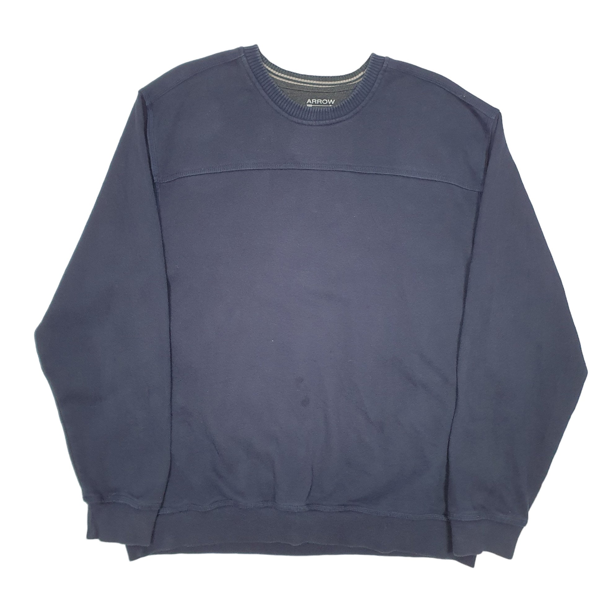 Mens Navy Arrow USA Basics Casual Crewneck Jumper