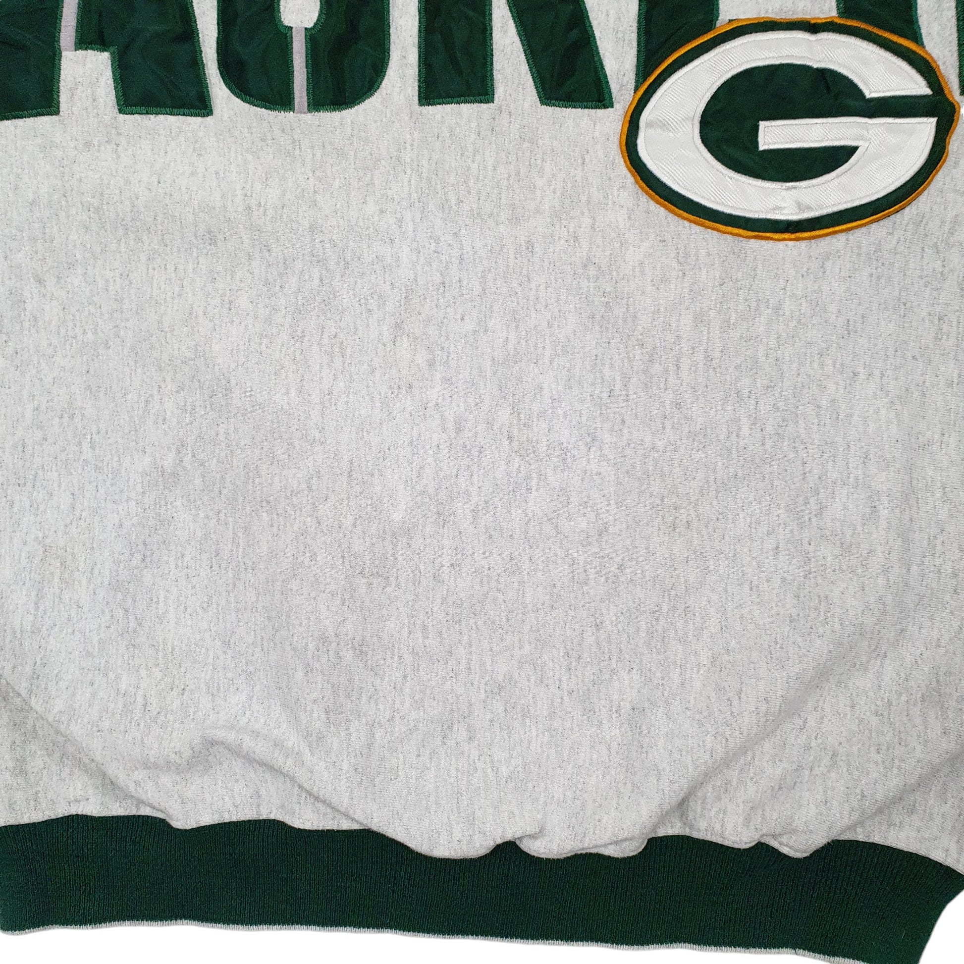 Mens Grey Legends Vintage 1998 90s Green Bay Packers NFL Superbowl Crewnecks Jumper