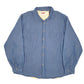 Mens Blue Wrangler Overshirt Shacket Fleece Lined Denim  Coat