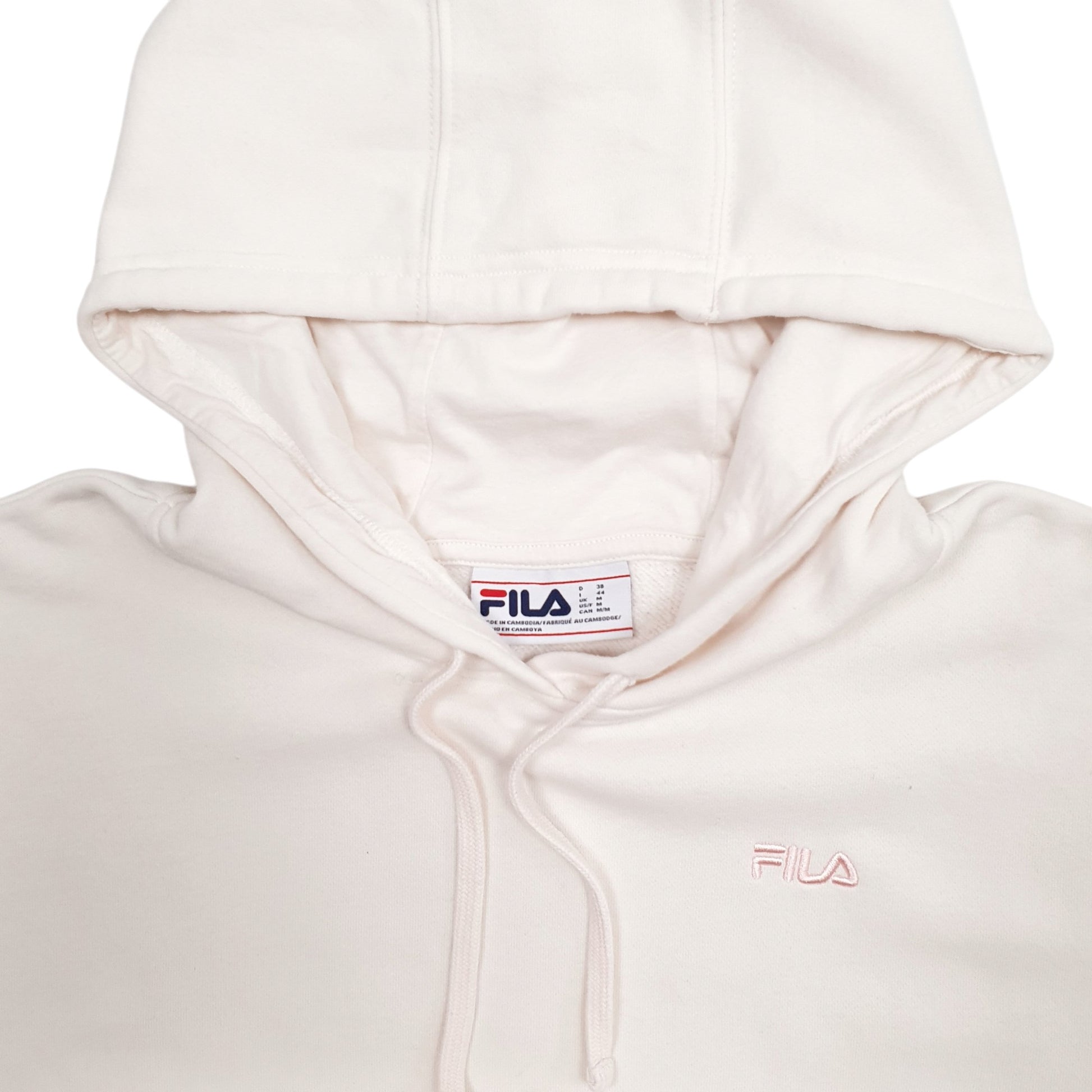 Womens Cream Fila  Hoodie Jumper