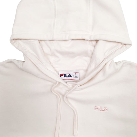Womens Cream Fila  Hoodie Jumper