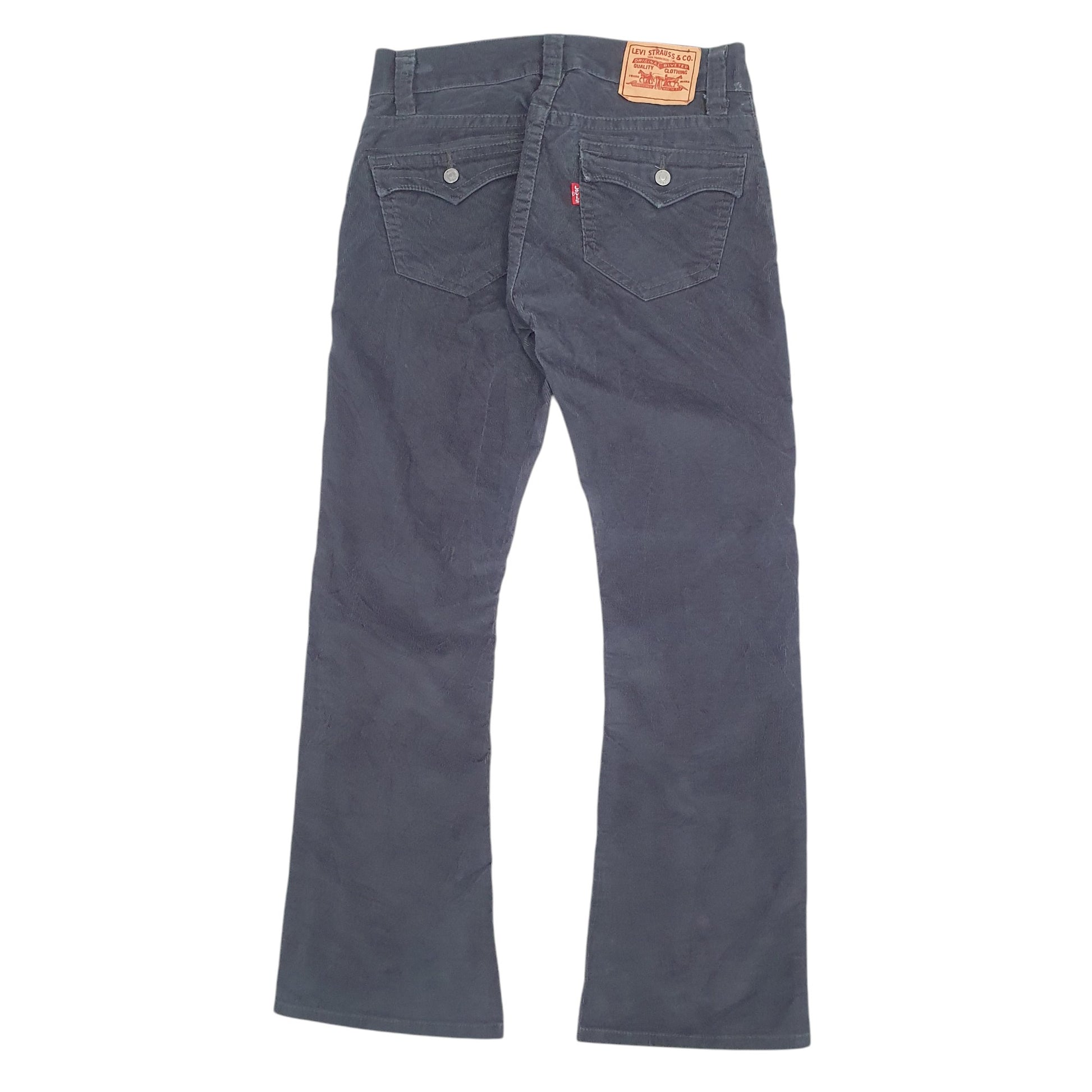 Womens Black Levis Low Flare Corduroy Trousers