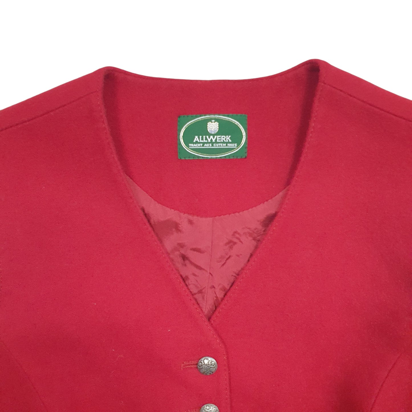 Womens Red Allwerk  Vest Jumper