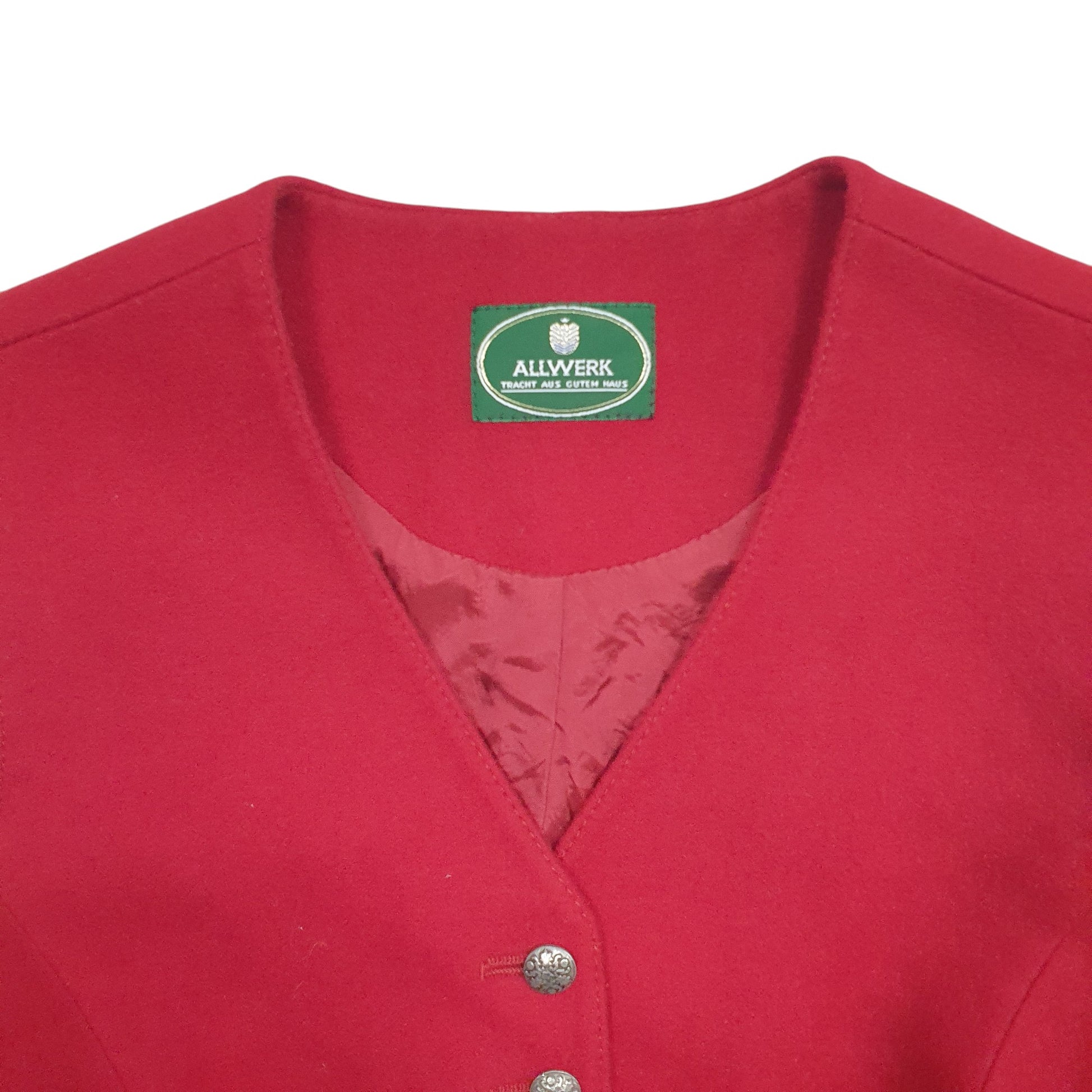 Womens Red Allwerk  Vest Jumper