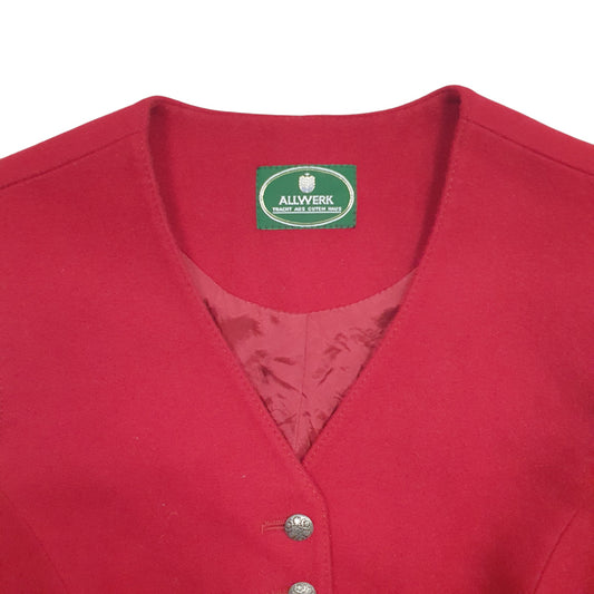 Womens Red Allwerk  Vest Jumper