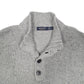 Mens Grey Nautica Knit Button Quarter Zip Jumper