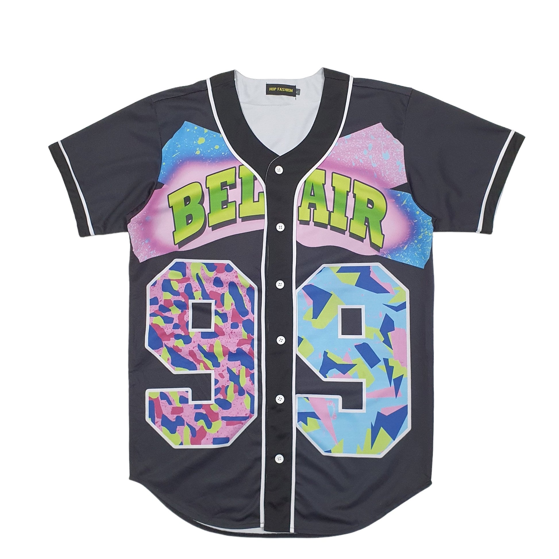 Mens Black Hop Fashion Bel Air Fresh Prince Will Smith USA Short Sleeve T Shirt