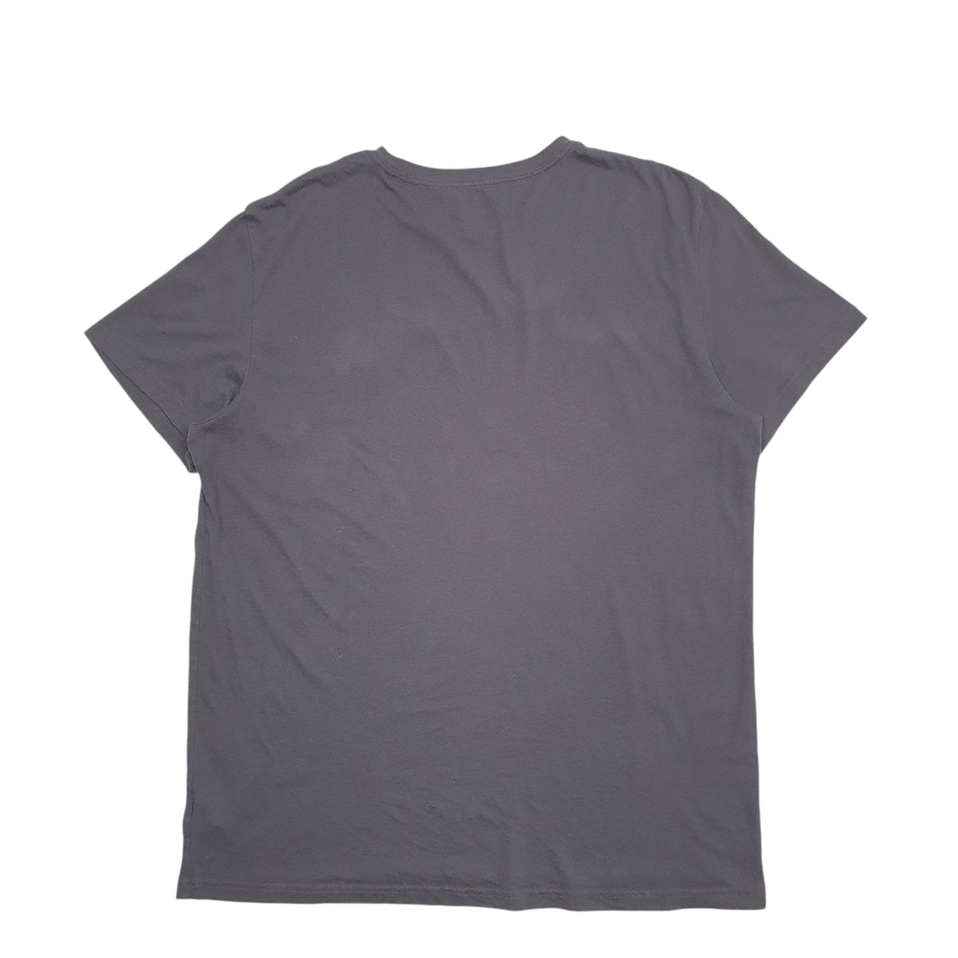 Mens Grey American Eagle Spellout Short Sleeve T Shirt