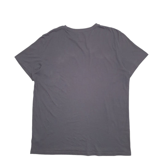 Mens Grey American Eagle Spellout Short Sleeve T Shirt