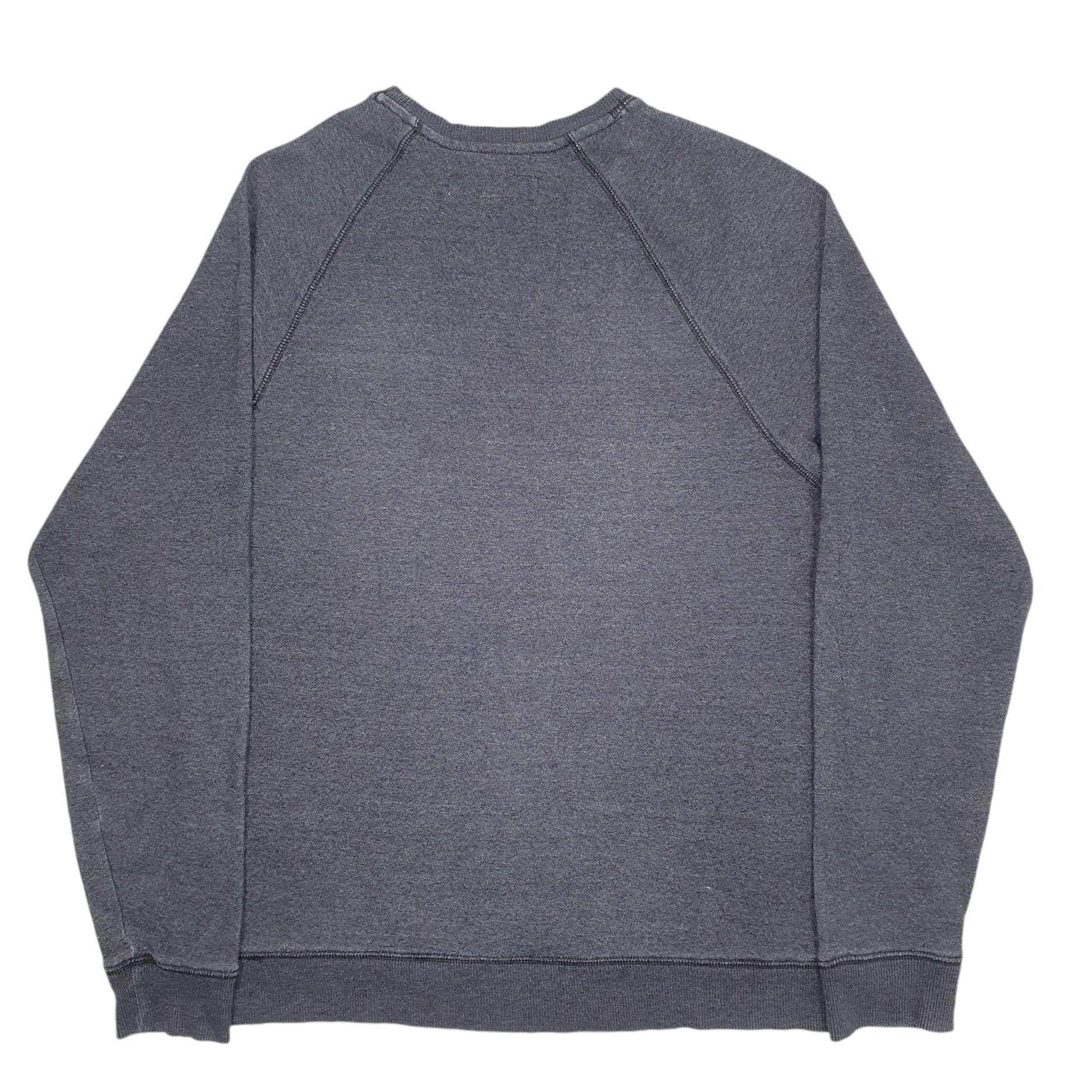 Mens Grey Levis Spellout Crewneck Jumper