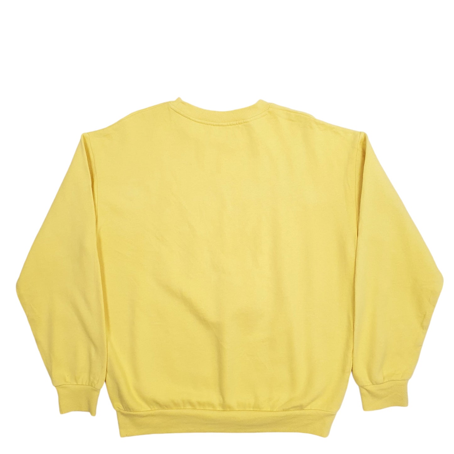 Mens Yellow Disney Mickey Mouse Crewneck Jumper