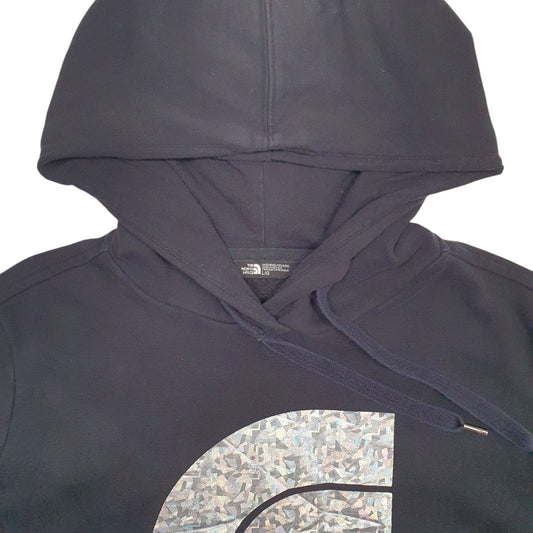 Womens Black The North Face Spellout Hoodie Jumper