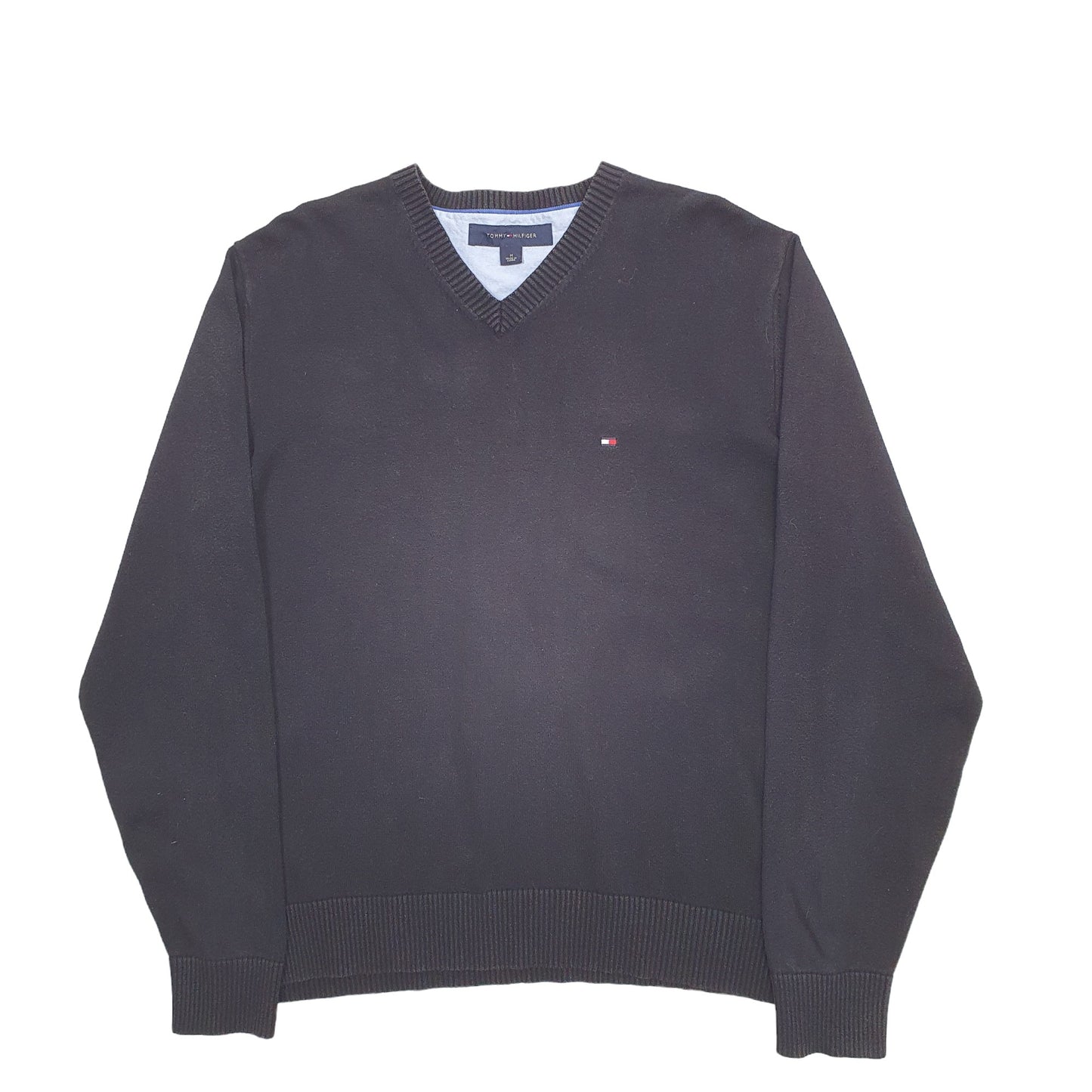Mens Black Tommy Hilfiger Knit Crewneck Jumper
