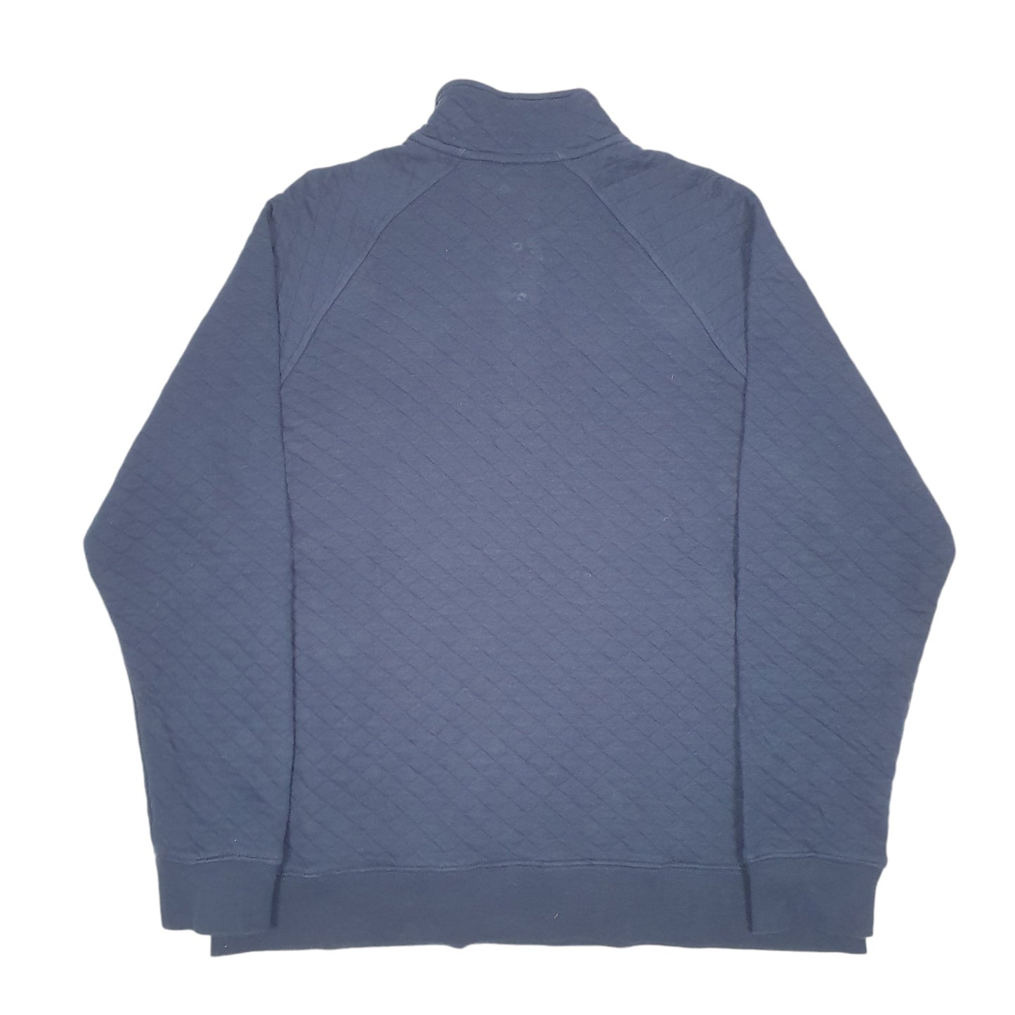 Mens Navy Eddie Bauer Popper Quilted Quarter Zip Jumper