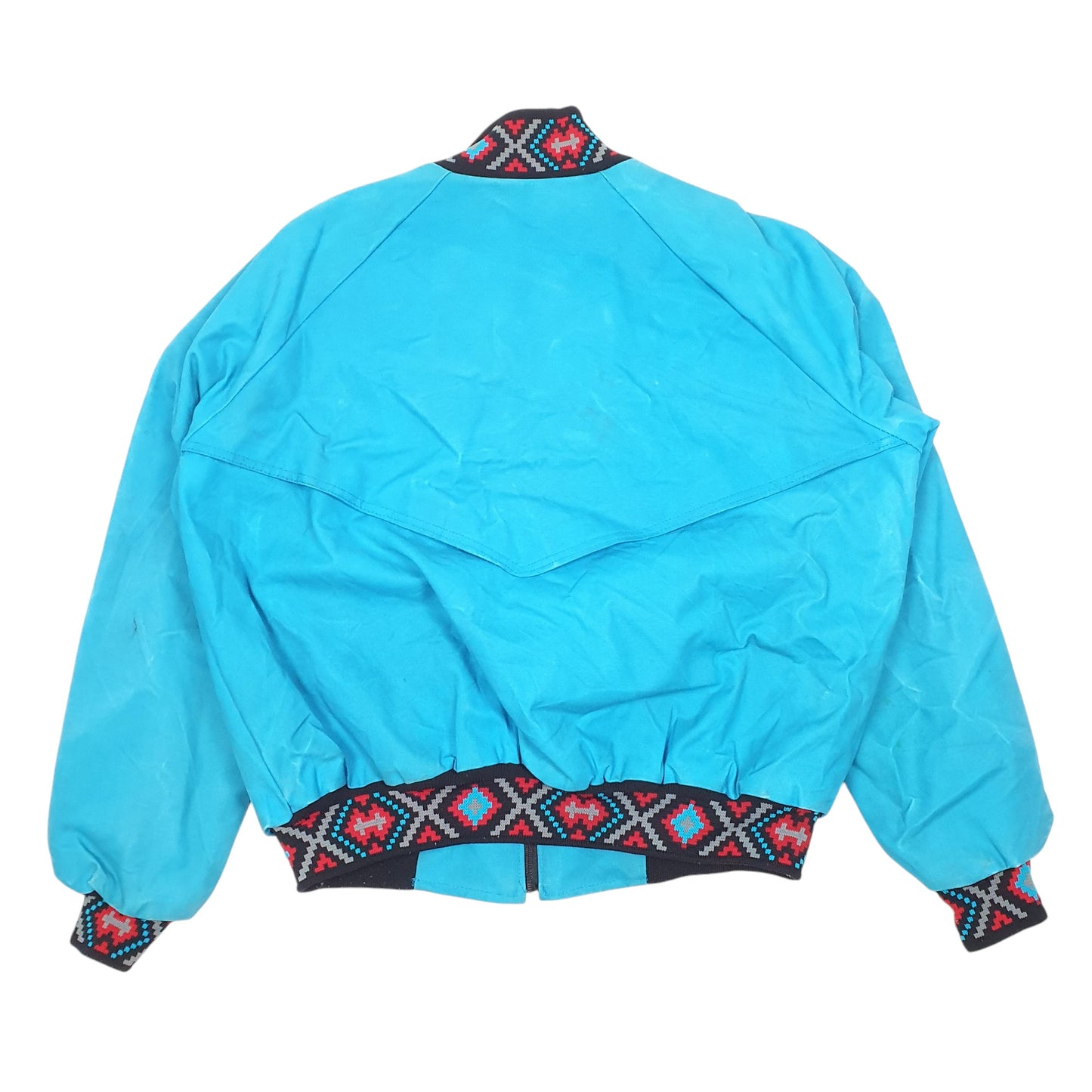 Mens Blue Saddlesmith Outfitters Vintage Made In USA Navajo Western  Coat