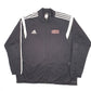 Mens Black Adidas Soccer Full Zip Coat