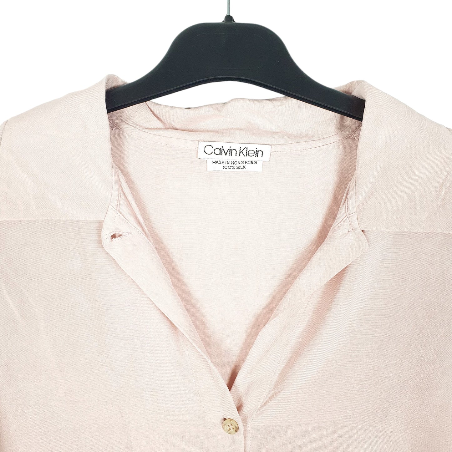 Womens Pink Calvin Klein Blouse Short Sleeve Shirt