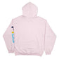Mens Pink Fila Spellout Hoodie Jumper