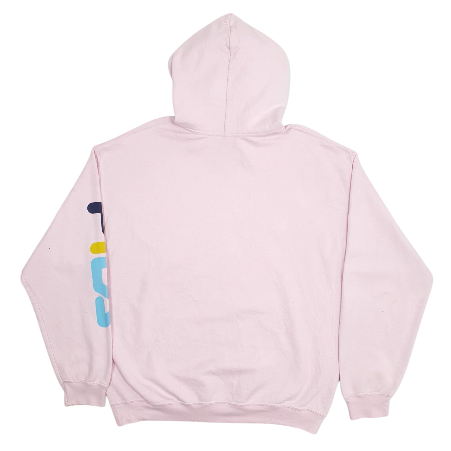 Mens Pink Fila Spellout Hoodie Jumper