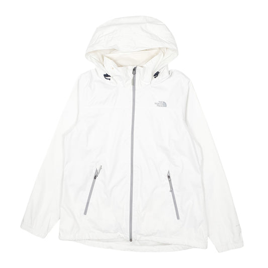 Womens White The North Face Dryvent Hooded  Coat