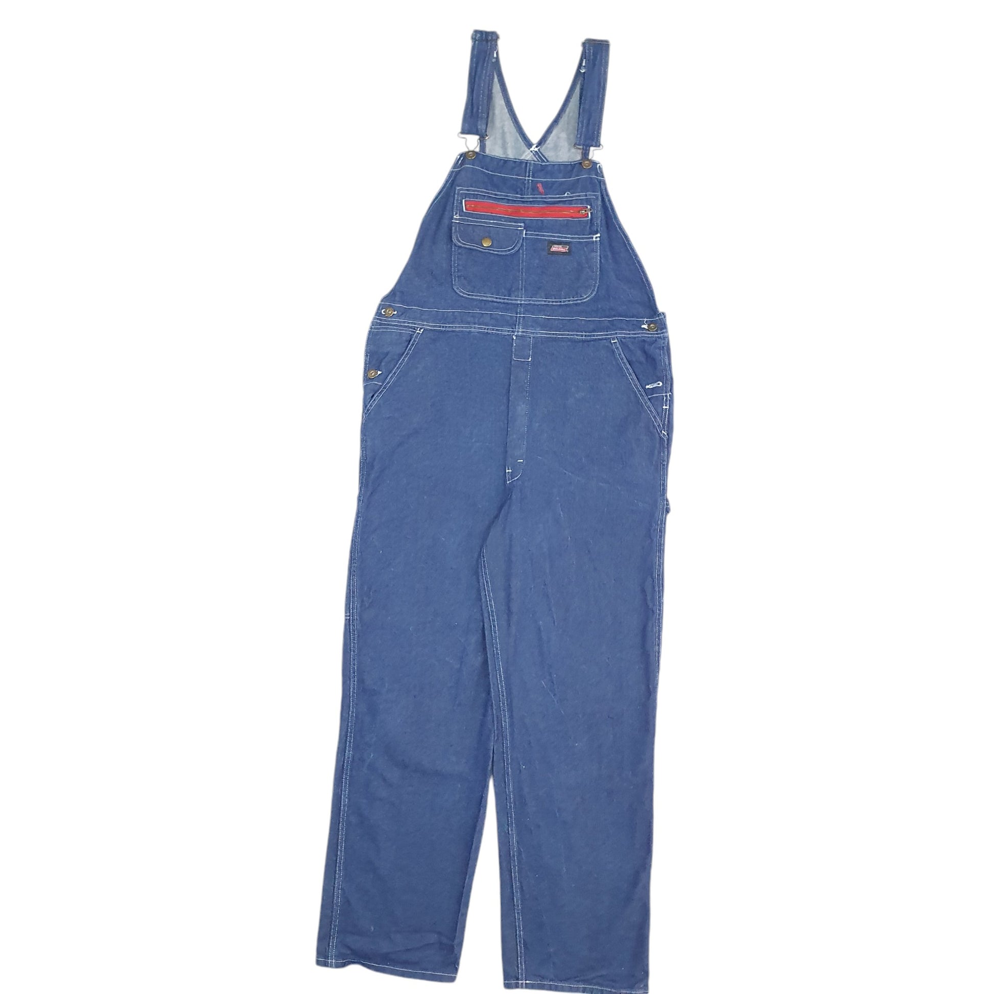 Mens Blue Dickies Denim Overalls Bib Dungaree Trousers