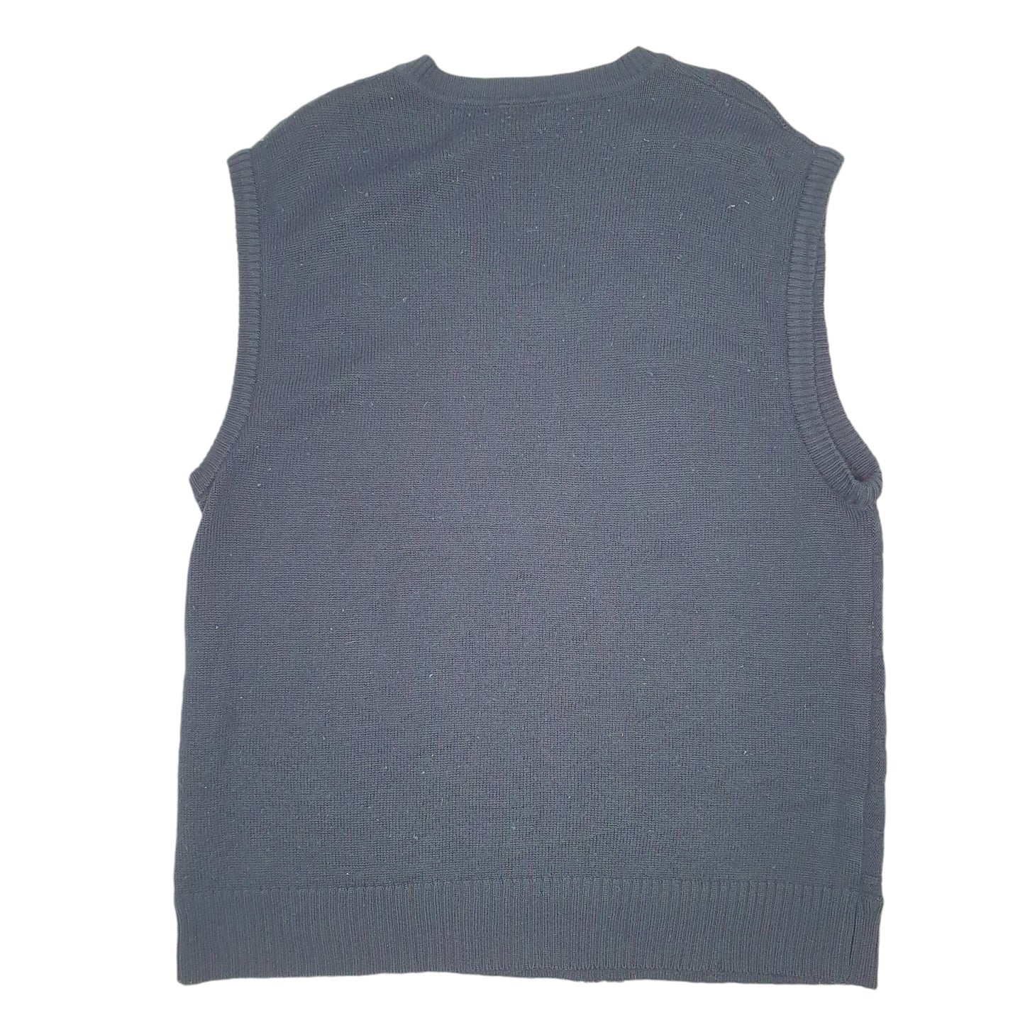 Mens Navy Kingfield Sleeveless Tank Top Sweater Vest V Neck Jumper