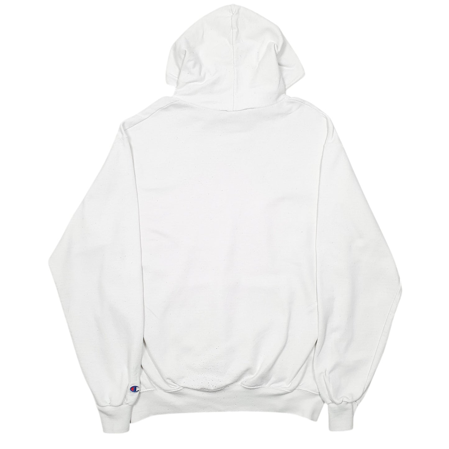 Mens White Champion Michigan State University Spellout Hoodie Jumper