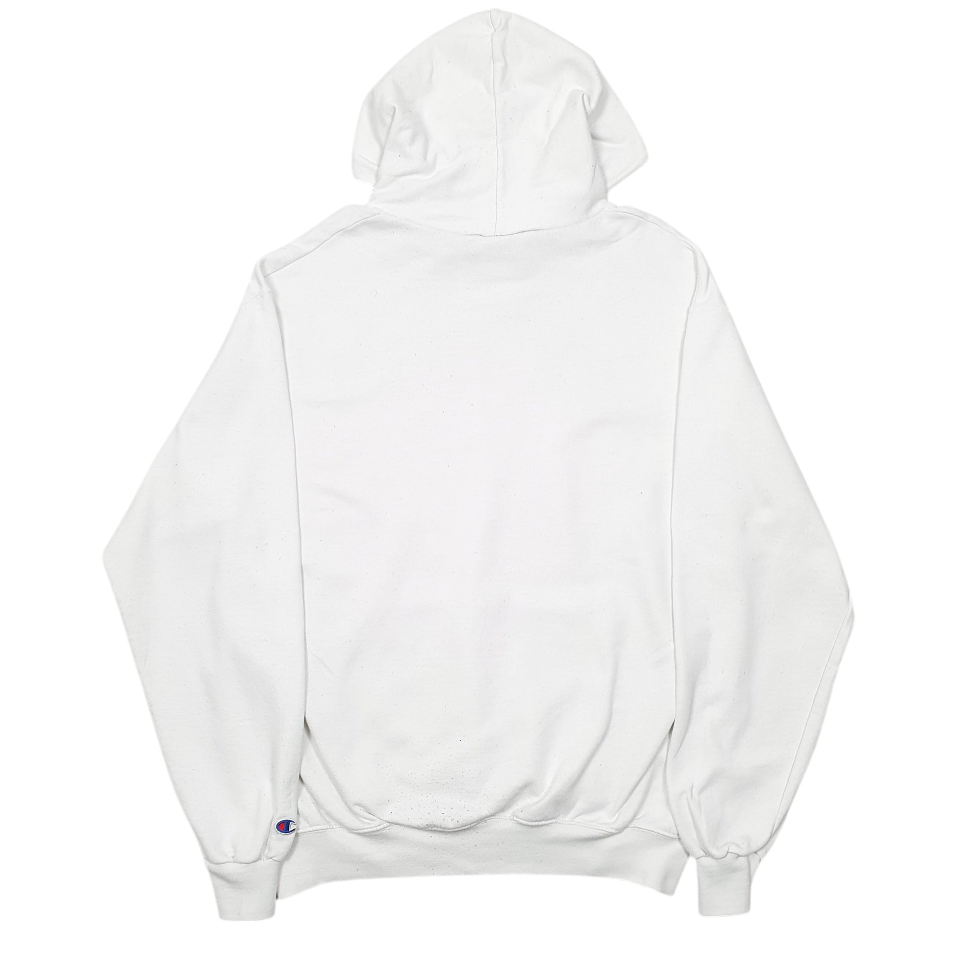 Mens White Champion Michigan State University Spellout Hoodie Jumper