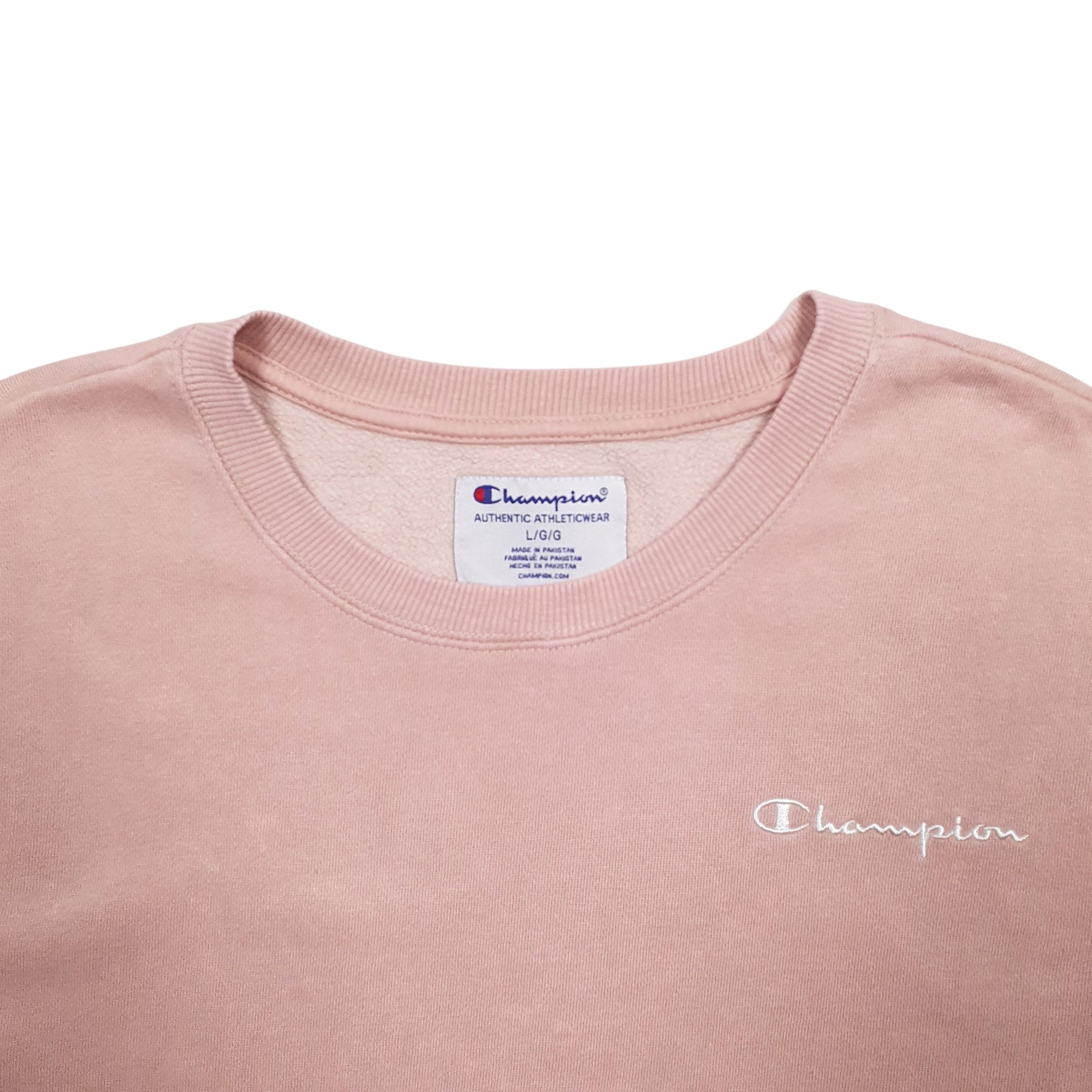 Mens Pink Champion  Crewneck Jumper