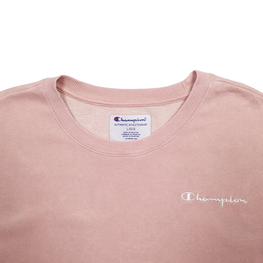 Mens Pink Champion  Crewneck Jumper