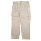 Mens Beige Lee Double Pleated Chino Trousers