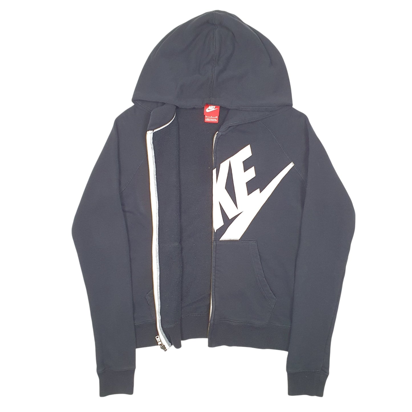 Womens Black Nike Spellout Swoosh Full Zip Jumper