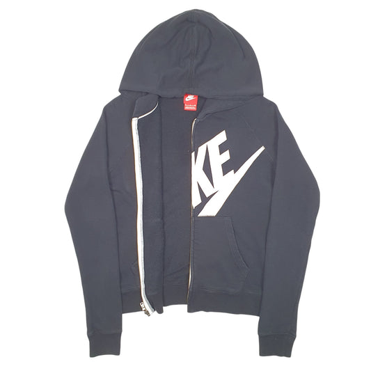 Womens Black Nike Spellout Swoosh Full Zip Jumper