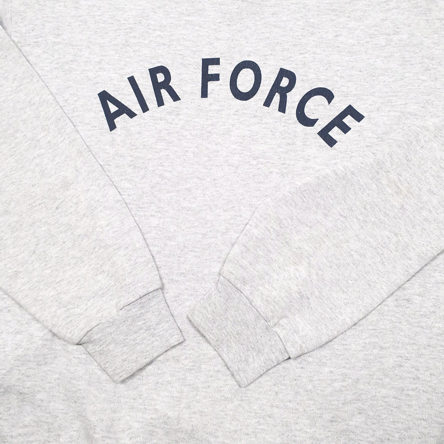 Mens Grey Campbellsville Apparel Company US Air Force Spellout Made In U.S.A Crewneck Jumper