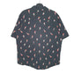 Mens Black George Parrots Hawaiian Short Sleeve Shirt
