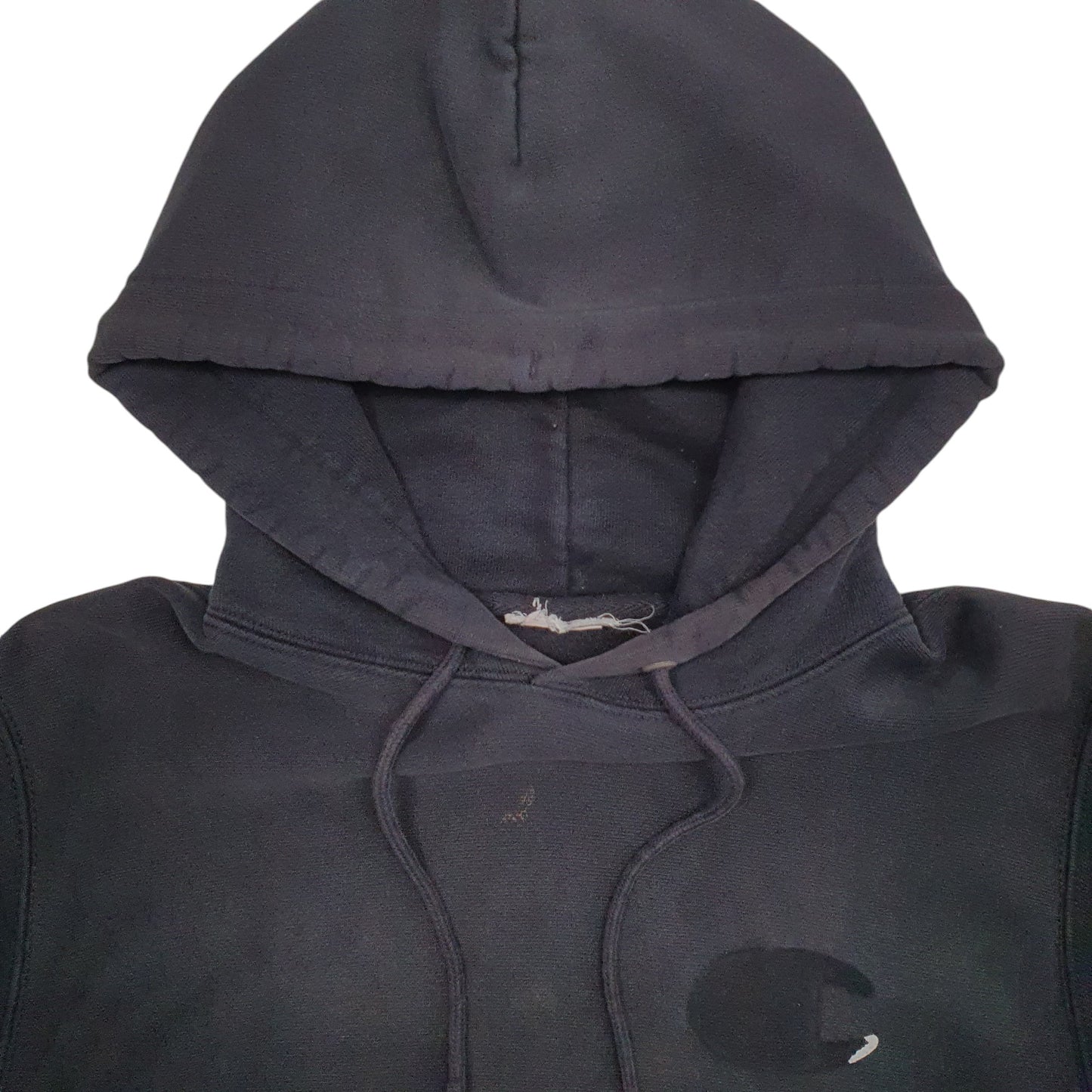 Mens Black Champion Reverse Weave Hoodie Jumper