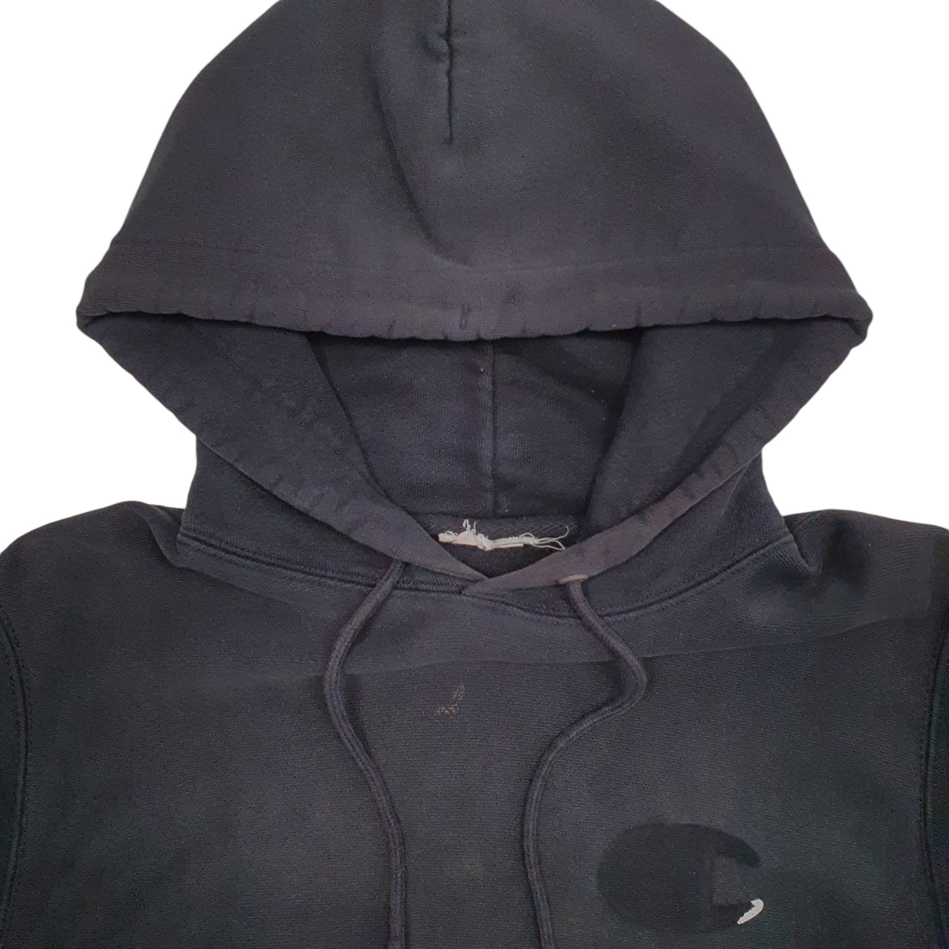 Mens Black Champion Reverse Weave Hoodie Jumper