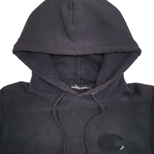 Mens Black Champion Reverse Weave Hoodie Jumper