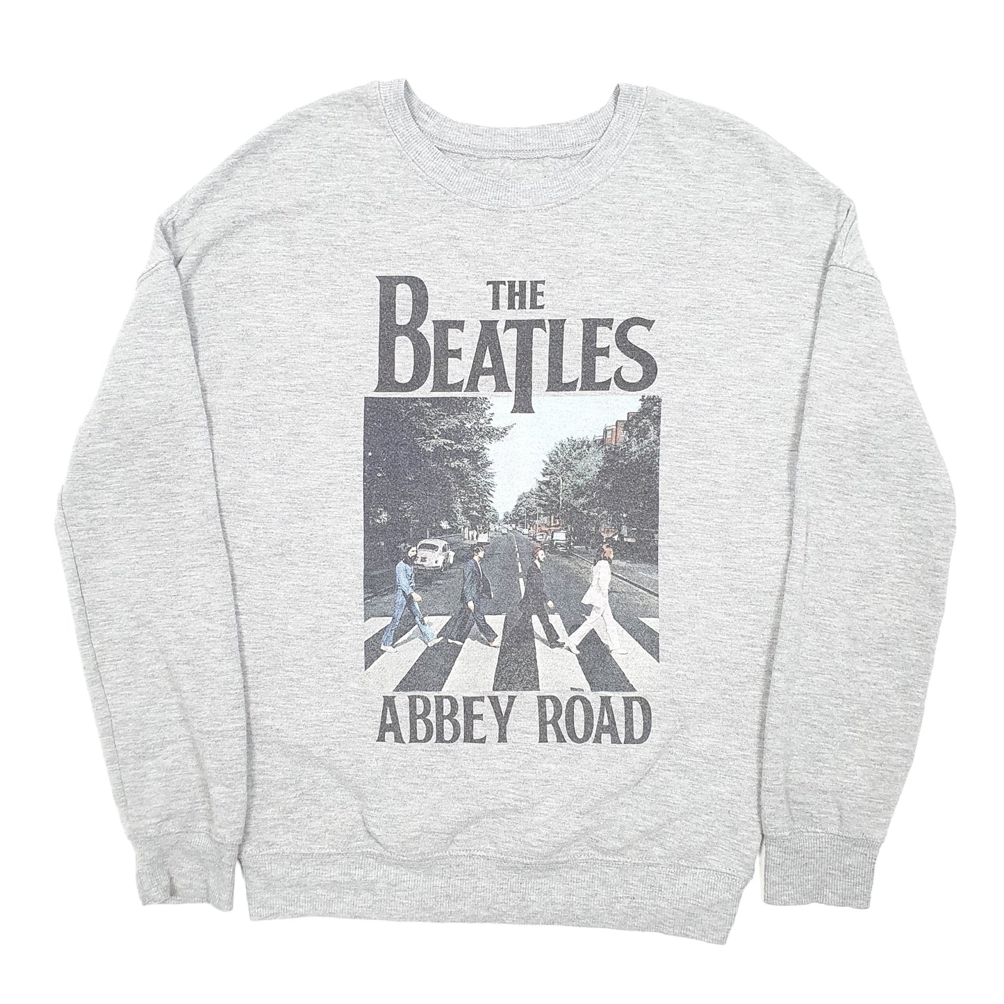 Mens Grey The Beatles Official Merch Abbey Road Iconic Crewneck Jumper