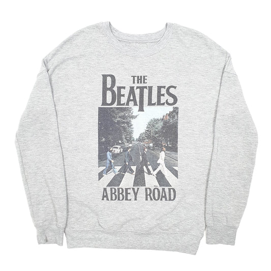 Mens Grey The Beatles Official Merch Abbey Road Iconic Crewneck Jumper