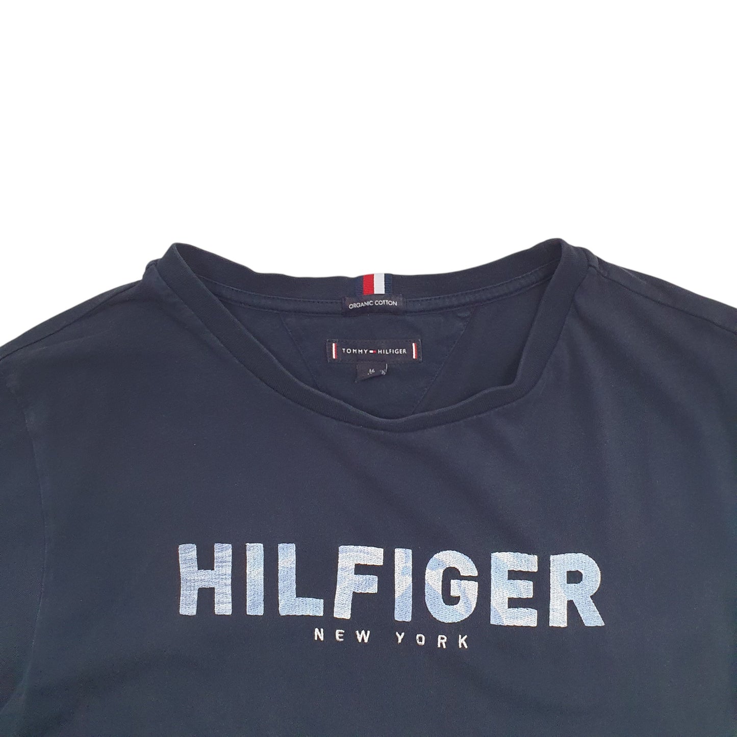 Womens Black Tommy Hilfiger Spellout Short Sleeve T Shirt