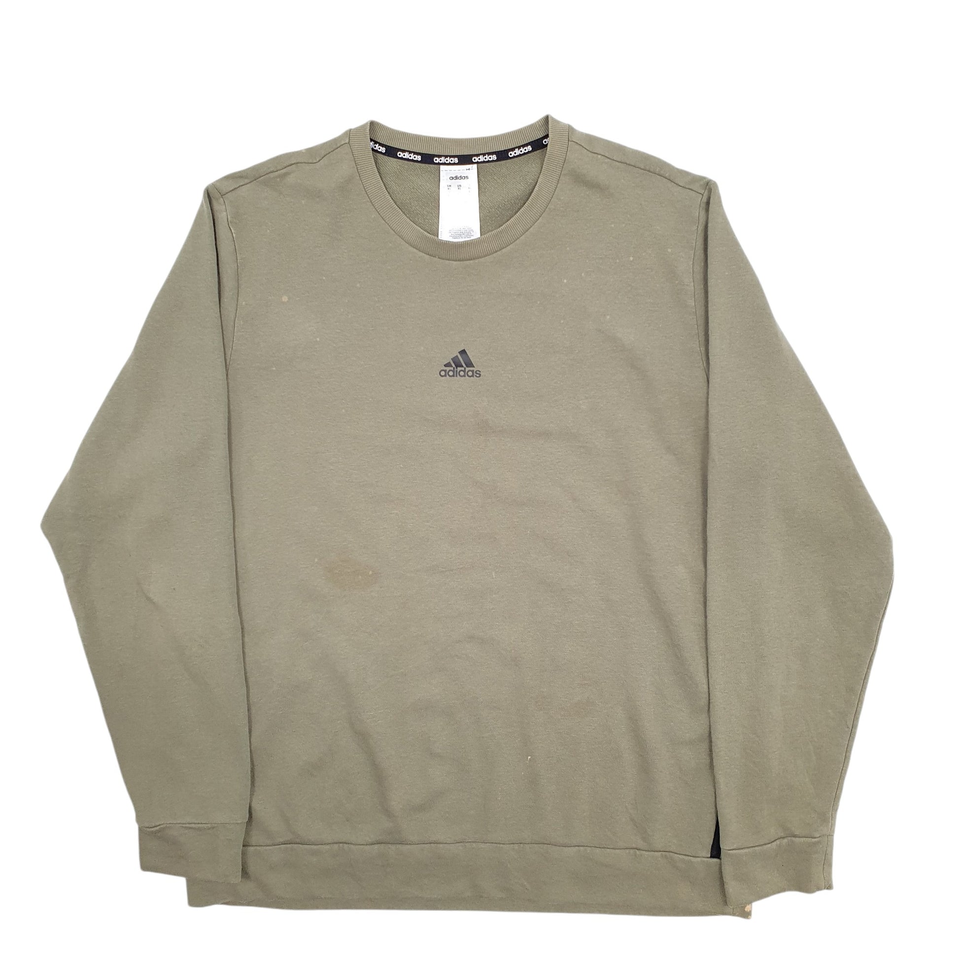 Mens Green Adidas  Crewneck Jumper