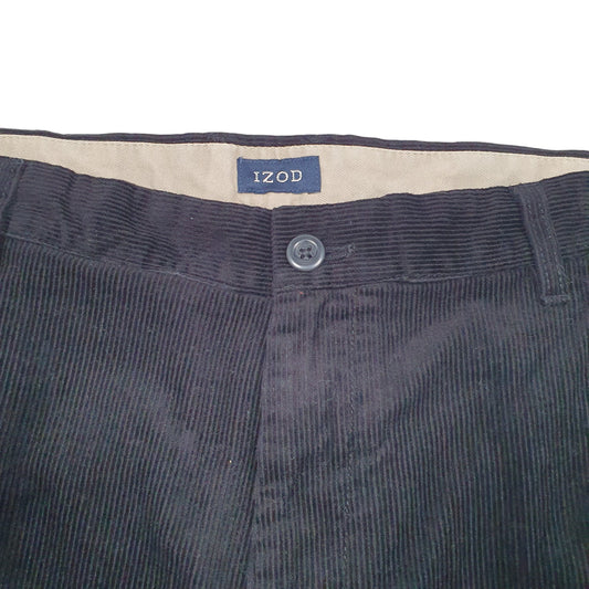 Mens Black Izod Cords Corduroy Trousers