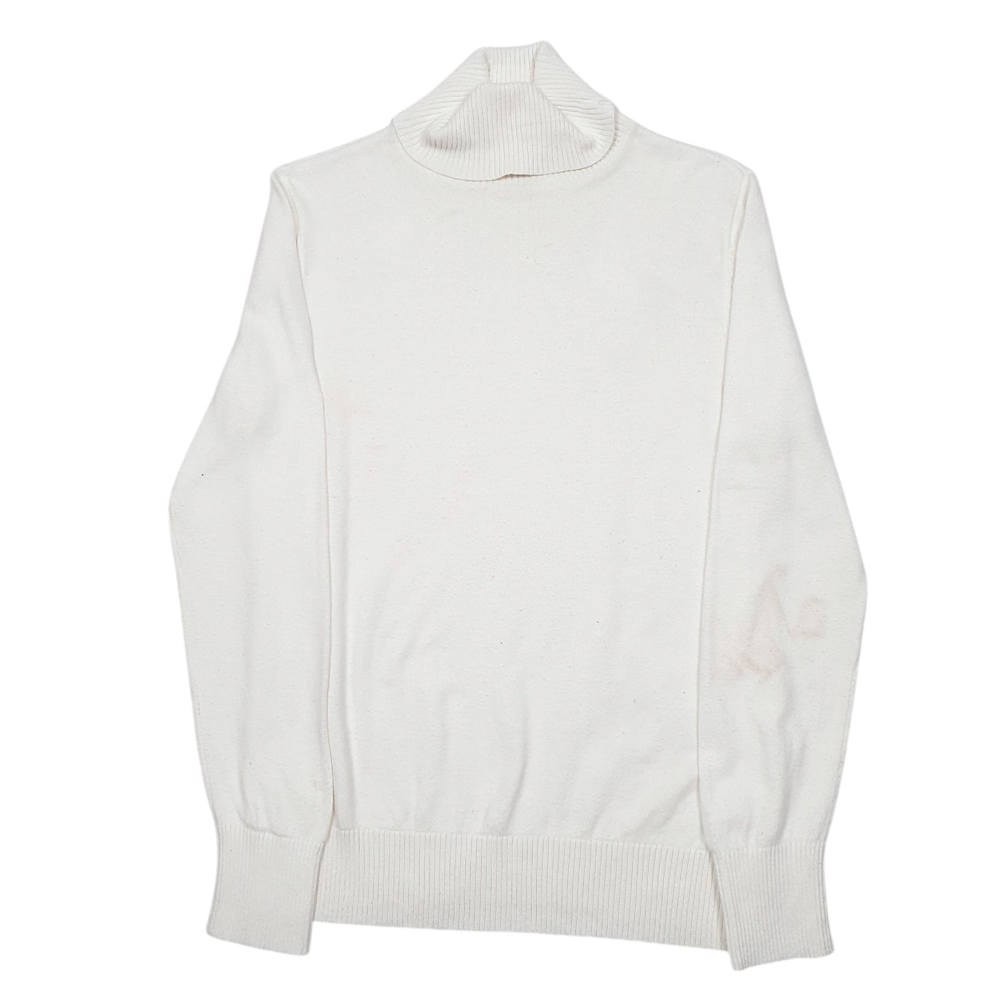 Womens Cream L.L.Bean Roll Knit Blend Turtle Neck Jumper