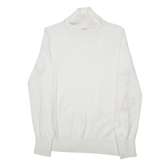 Womens Cream L.L.Bean Roll Knit Blend Turtle Neck Jumper