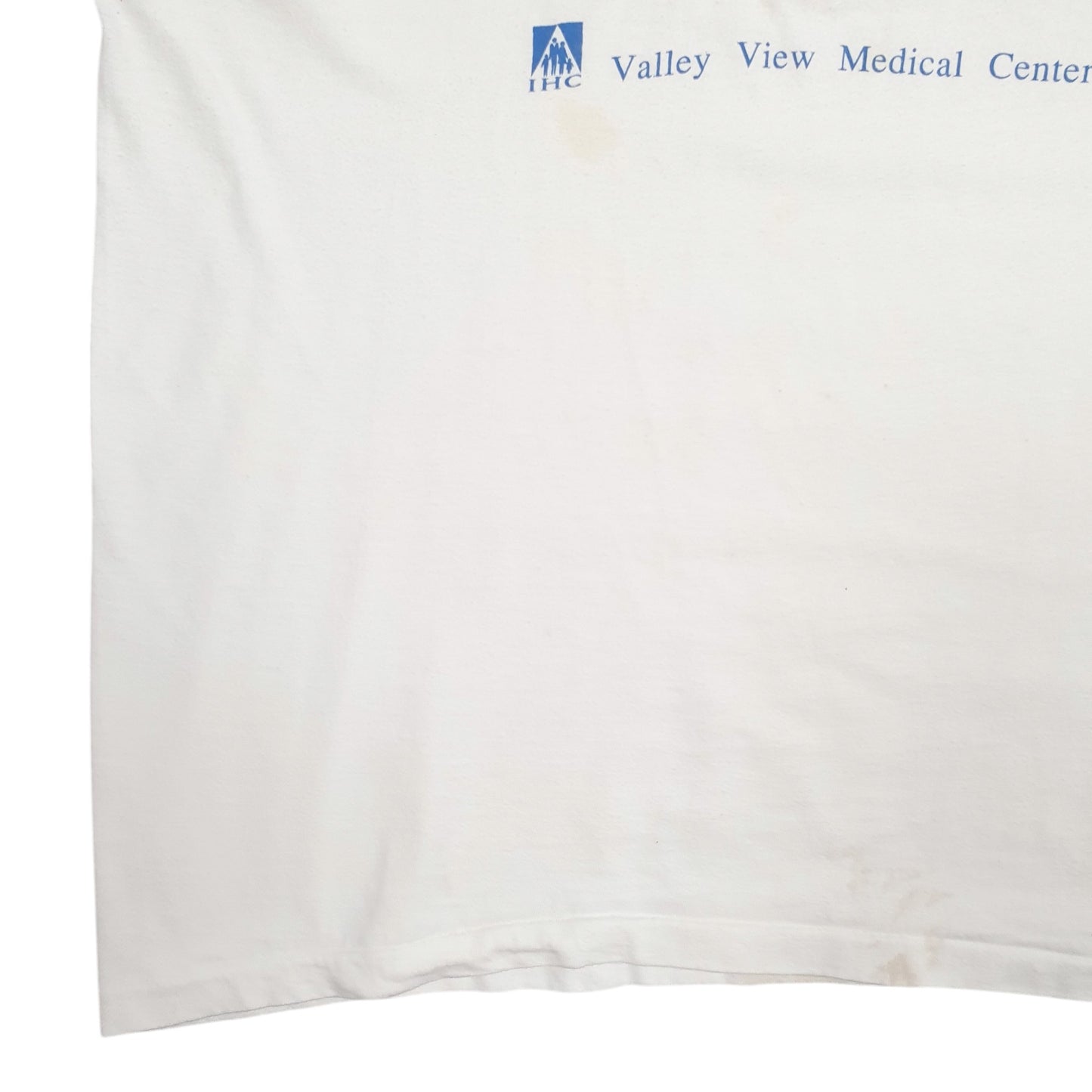 Mens White Hanes Single Stitch Vintage 90s Short Sleeve T Shirt